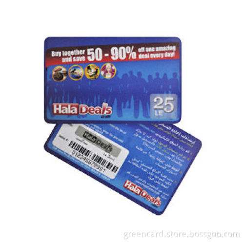 Pre-paid Cards, Made of PVC/Paper Material with Matte or Glassy Surface